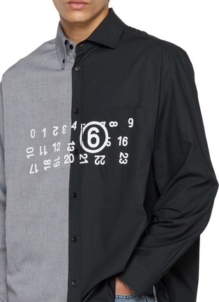  - MM6 MAISON MARGIELA - 双色拼接数字印花衬衫