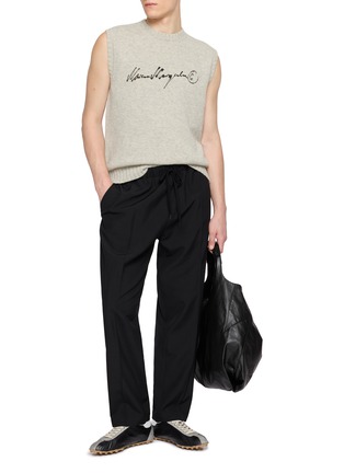 模特儿示范图 - 点击放大 - MM6 MAISON MARGIELA - Straight Leg Drawstring Trousers