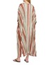 背面 - 点击放大 - AMOR RIVIERA - Zigzag Pattern Metallic Knit Long Poncho Dress
