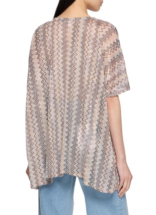 背面 - 点击放大 - AMOR RIVIERA - V-Neck Zigzag Knit Kaftan Dress