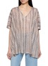 首图 - 点击放大 - AMOR RIVIERA - V-Neck Zigzag Knit Kaftan Dress