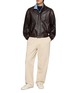 模特儿示范图 - 点击放大 - PRADA - Cropped Leather Blouson Jacket