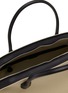 细节 - 点击放大 - THE ROW - Agnes 15 Canvas Leather Trim Top Handle Bag