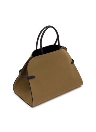 模特儿示范图 - 点击放大 - THE ROW - Margaux 15 Ceinture Canvas Leather Trim Top Handle Bag