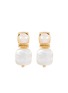 首图 - 点击放大 - MISSOMA - 18K Gold Plated Brass Square Pearl Stud Earrings