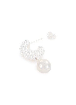 细节 - 点击放大 - MISSOMA - Baya Sterling Silver Plated Brass Pearl Hoop Earrings