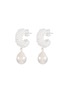 首图 - 点击放大 - MISSOMA - Baya Sterling Silver Plated Brass Pearl Hoop Earrings