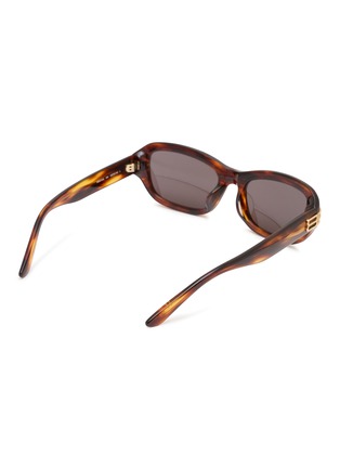 模特儿示范图 - 点击放大 - BALENCIAGA - Recycled Acetate Rectangular Sunglasses