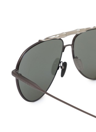 细节 - 点击放大 - GUCCI - Metal Aviator Sunglasses