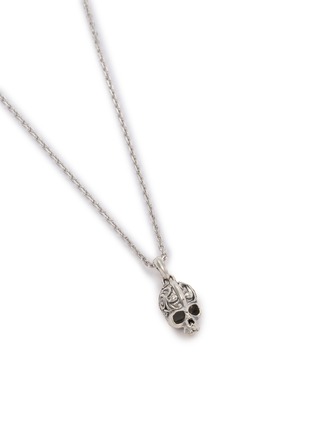 细节 - 点击放大 - EMANUELE BICOCCHI - Flortish Skull Sterling Silver Necklace