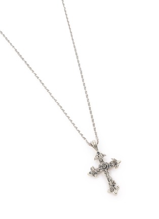 细节 - 点击放大 - EMANUELE BICOCCHI - Rose Cross Sterling Silver Necklace