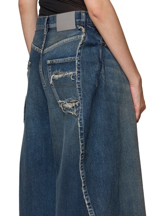  - BALENCIAGA - Tulip Distressed Dark Wash Wide Jeans