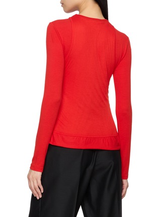 背面 - 点击放大 - THE LOOM - Dual Line Layered Peplum T-Shirt