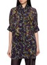 首图 - 点击放大 - DRIES VAN NOTEN - Scarf Collar Floral Embellished Blouse