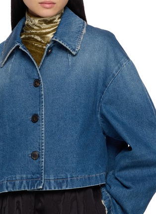  - DRIES VAN NOTEN - 后背褶饰短款牛仔外套