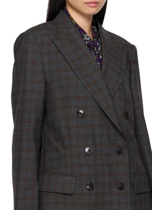  - DRIES VAN NOTEN - 双排扣格纹西装外套