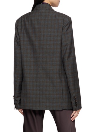 背面 - 点击放大 - DRIES VAN NOTEN - 双排扣格纹西装外套