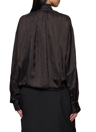 背面 - 点击放大 - DRIES VAN NOTEN - Cenvy 条纹系带领上衣