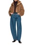 模特儿示范图 - 点击放大 - R2W - Falco High Neck Faux Fur Jacket