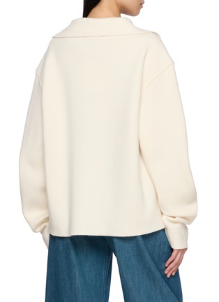 背面 - 点击放大 - R2W - Paulo Zip-Up Hairy Wool Knit Sweater