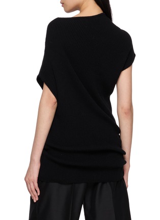背面 - 点击放大 - R2W - Sophia Draped Wool Cashmere Knit Top