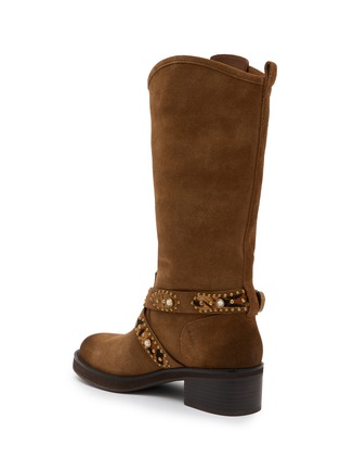  - KURT GEIGER - 50 WESTERN 金属搭扣皮革中筒靴