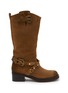 KURT GEIGER 50 WESTERN 金属搭扣皮革中筒靴