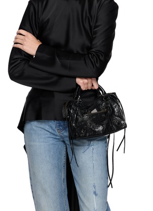 正面 -点击放大 - BALENCIAGA - Mini Le City Suede Fringed Bag