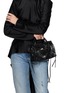正面 -点击放大 - BALENCIAGA - Mini Le City Suede Fringed Bag