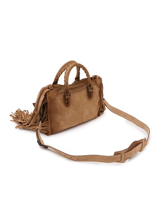 细节 - 点击放大 - BALENCIAGA - Small Le City Suede Fringed Bag