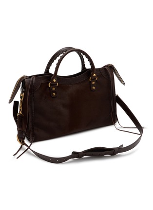 细节 - 点击放大 - BALENCIAGA - Medium Le City Suede Leather Shoulder Bag