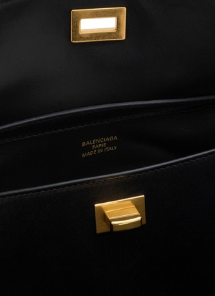 细节 - 点击放大 - BALENCIAGA - Small Rodeo Linen Canvas Leather Handbag