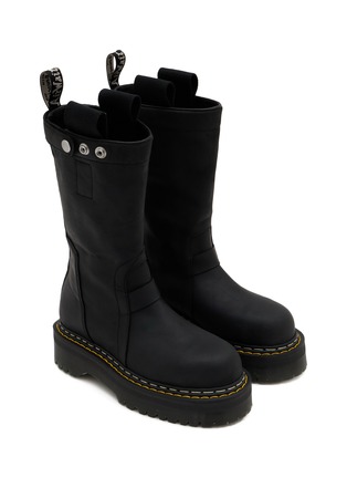 细节 - 点击放大 - RICK OWENS - X DR. MARTENS 皮革中筒靴