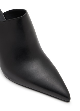 细节 - 点击放大 - RICK OWENS - Cantilever 8 Sabot 80 Wedge Leather Mule Sandals