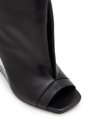 细节 - 点击放大 - RICK OWENS - Cantilever 8 Strutter 80 Wedge Leather Sandals