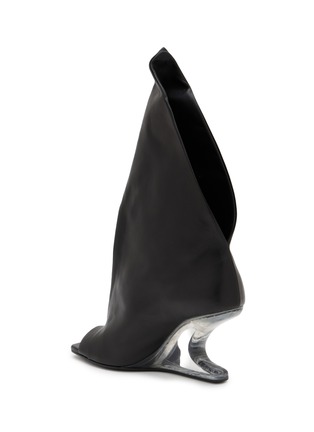  - RICK OWENS - Cantilever 8 Strutter 80 Wedge Leather Sandals