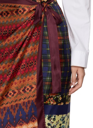  - DRIES VAN NOTEN - 格纹围裹中长半身裙
