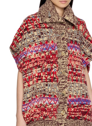  - DRIES VAN NOTEN - 提花高领短袖开衫