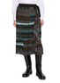 DRIES VAN NOTEN 围裹褶皱印花中长半身裙