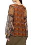 背面 - 点击放大 - DRIES VAN NOTEN - 格纹碎花拼接长袖上衣