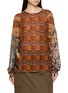 首图 - 点击放大 - DRIES VAN NOTEN - 格纹碎花拼接长袖上衣