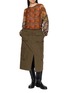 模特儿示范图 - 点击放大 - DRIES VAN NOTEN - 格纹碎花拼接长袖上衣