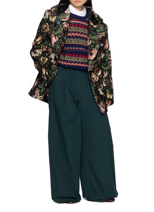 模特儿示范图 - 点击放大 - DRIES VAN NOTEN - PILA 松紧腰褶裥阔腿裤