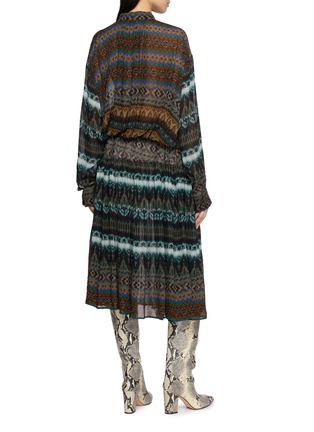 背面 - 点击放大 - DRIES VAN NOTEN - 立领落腰衬衫连衣裙