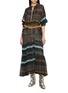 模特儿示范图 - 点击放大 - DRIES VAN NOTEN - 立领落腰衬衫连衣裙