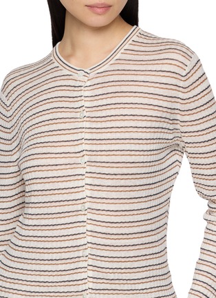  - THEORY - Stripe Cropped Cardigan
