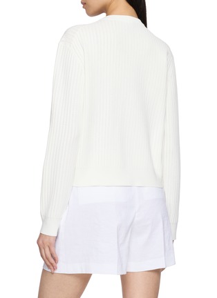 背面 - 点击放大 - THEORY - Compact Crepe Zip Front Knit Cardigan