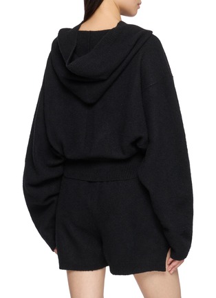 背面 - 点击放大 - RICK OWENS - Cropped Long-Sleeved Knit Hoodie