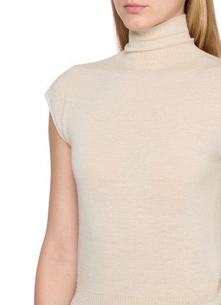  - RICK OWENS - Turtleneck Cap Sleeve Knit Top