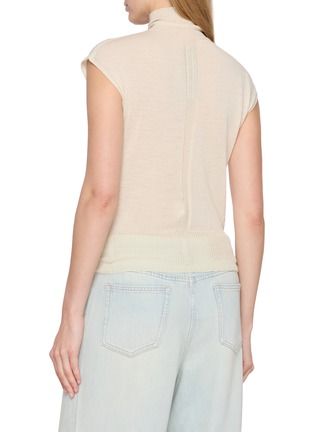 背面 - 点击放大 - RICK OWENS - Turtleneck Cap Sleeve Knit Top
